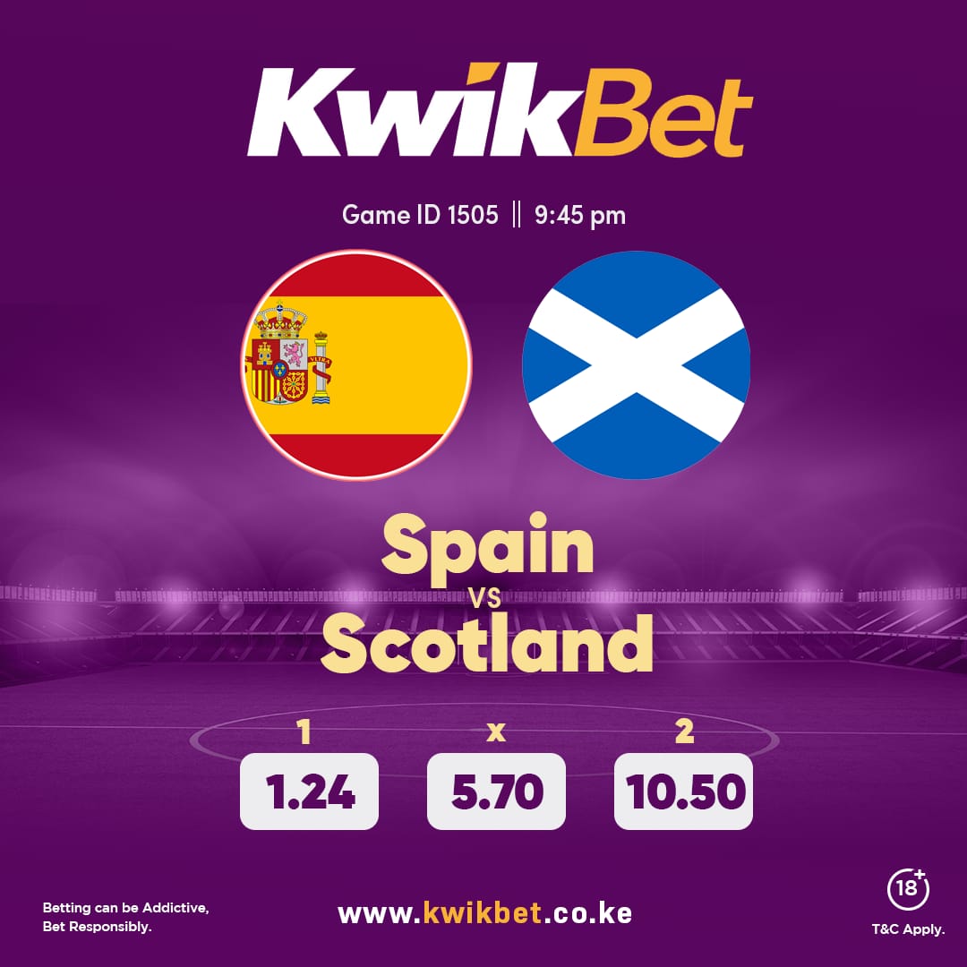 mohadaniels01's tweet photo. AFCON QUALIFY. Spain are today hosting Scotland. Drop your predictions on https://t.co/Flb7LGXCn6
#IsraelTerrorists #FreeGaza #Isarael #palastine #HamasMassacre Mike Rose #MainaAndKingangi Hamas Bahati Faith Kipyegon #OctoberWithBingoPlus Rooney Aguero Chris Rock https://t.co/GoGUaaRbt7