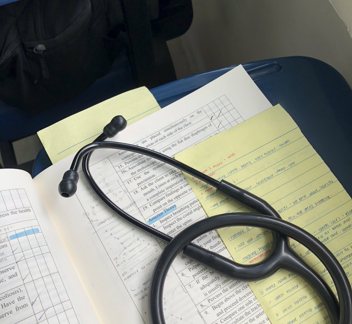 _dxthy's tweet photo. — assessment of the lungs and thorax return demo done ✔️ (and i did good, am so proud)°⊹ 

[#studytwt #studytwtph #studyacc #studyspo] https://t.co/JyHTooe3qf