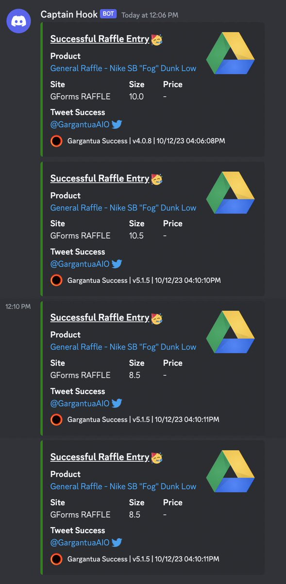 Did You Know We Support CCS and Tons of Other Raffles? Bot Today's Raffle With Us Now 🧑‍🍳 Limited Free trial links below! ggtaio.com/checkout/plan_…