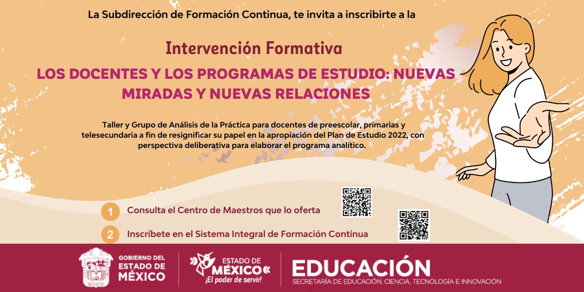 SubdireccionC's tweet photo. Maestras y maestros de la Subsecretaría de Educación Básica; te invitamos a inscribirte en esta Intervención Formativa; formulada por MejoreduMx.  Consulta las opciones en https://t.co/fIza5LsLo2 e inscríbete en: https://t.co/WQu1ArzeTZ https://t.co/6aqo6Eaesc