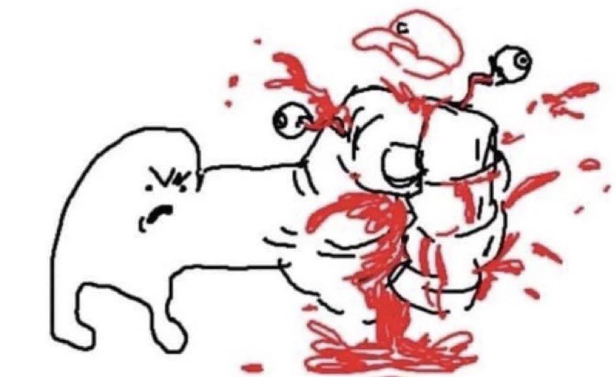 MILD GORE // a piece of stickman art i made : r/shitposting