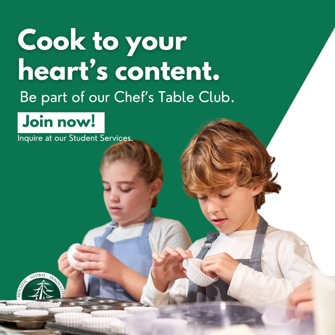 Got passion for cooking or baking? Be part of Forest Trail Academy's Chef's Table Club.

Interested? Send an inquiry to our student services at registrar@foresttrailacademy.com

#clubs #foresttrailacademy #studentservices #schoolactivities
