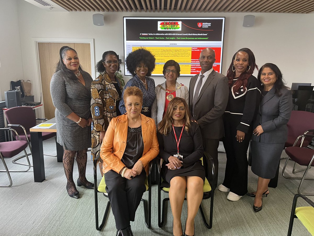 MDX Faculty of Business and Law (@mdx_busandlaw) on Twitter photo The talented speakers and team behind Black History Month: ‘Stories Celebrating our Successful Sisters’ gather in support of our event today #BlackHistoryMonth2023 <a href="/MDXbusiness/">MDX Business School</a> The talented speakers and team behind Black History Month: ‘Stories Celebrating our Successful Sisters’ gather in support of our event today #BlackHistoryMonth2023 <a href="/MDXbusiness/">MDX Business School</a>