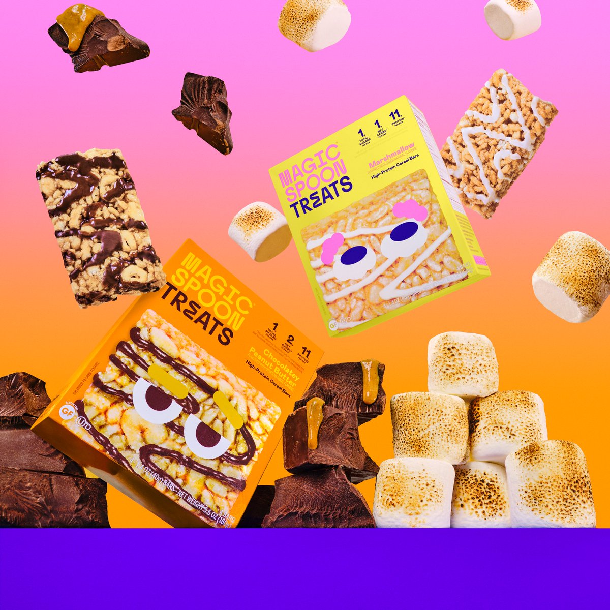 In case you missed it...TREATS ARE HERE! Get classic Marshmallow and Chocolatey Peanut Butter now! magicspoon.com/products/choco…