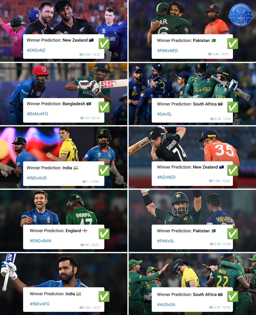 10 matches, 10 correct predictions! Only Telegram Channel to predict