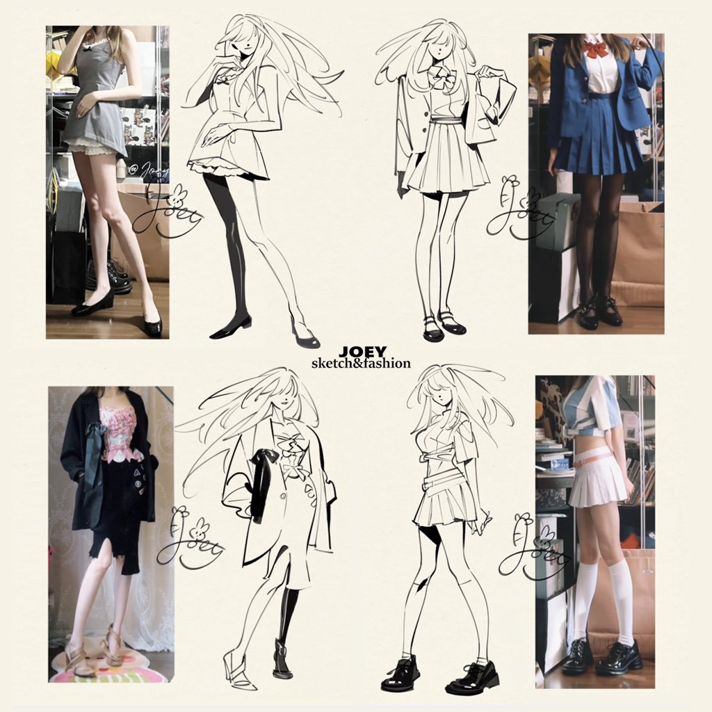 #PortfolioDay Hello! I'm Joey! A character/concept designer.  I love fashion and sketching! I sometimes use myself as a model for drawings.  I will be open to work in December. Feel free to email me!