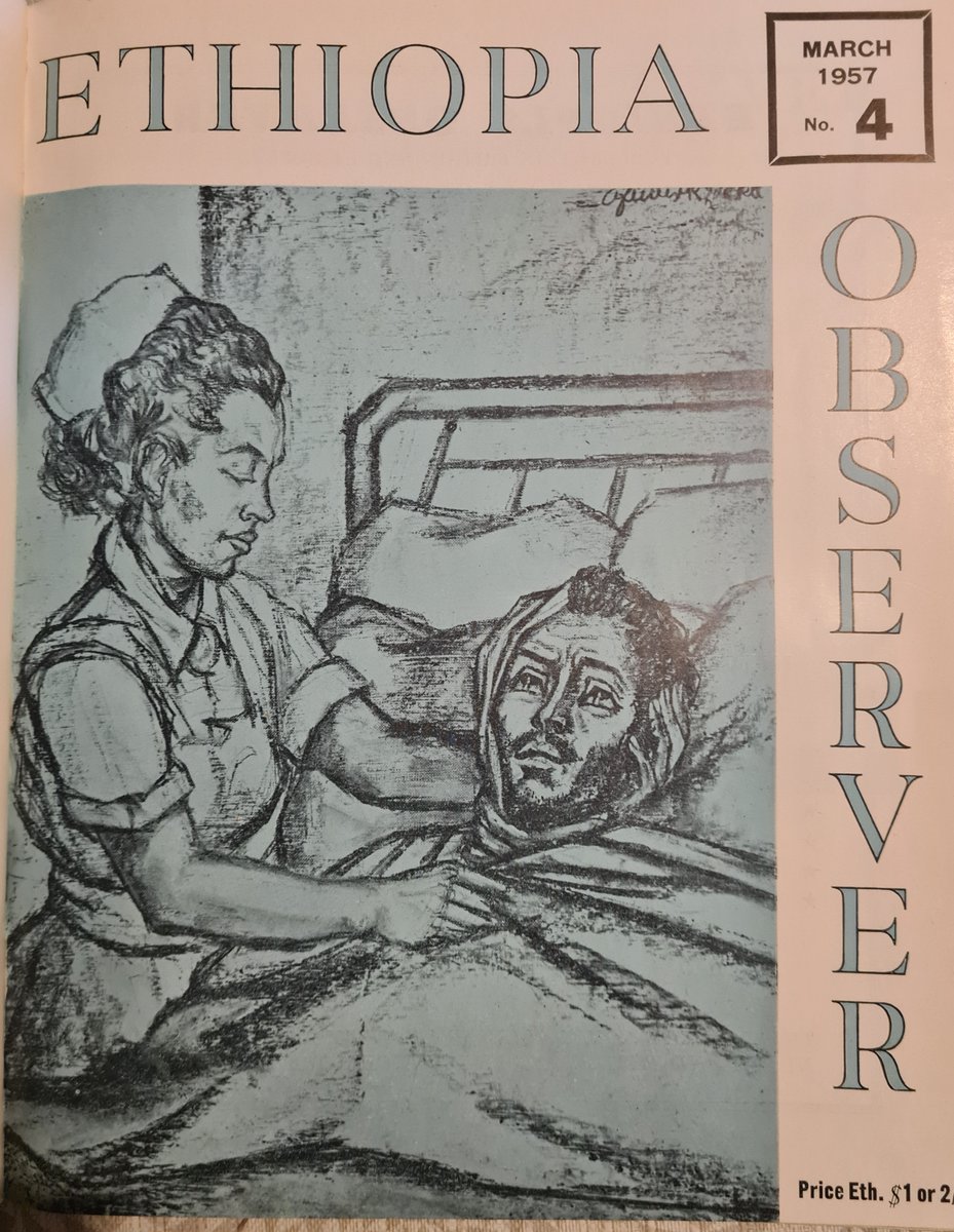 alulapan's tweet photo. Thanks! Ethiopia Observer ran for 18 years from 1956 to 1974. The first 4 years were monthly and after that quarterly. The first four issue covers have pictures of paintings by Maitre Artiste Afework Tekle. https://t.co/OSJsuHD4dD