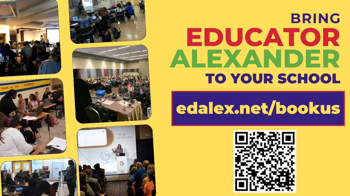 📢Calling All Schools🏫

#EmpowerTeachers ✨#TransformLearning

👩🏽‍🏫Educator Alexander has the game-changing PD your school needs!

🔥Boost skills & pedagogy
🎯Transform classrooms into engaging hubs
💡Ignite creativity & critical thinking
🌐Create equity

#EducationRevolution