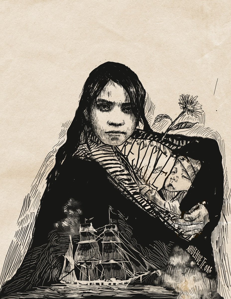TallerAhuehuete's tweet photo. #Inktober2023 — «We're from a geography called Méjico, and we crossed the ocean to share these words with you.

The Mexican state doesn't recognize us as citizens. We are strangers, foreigners, undesirable and unwelcome in the same lands that were farmed by our ancestors. | ↓ https://t.co/YF1GCBRHNB