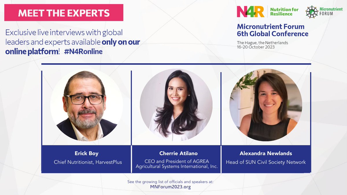 Counting down the days until #MNF2023! Virtual registration is still open ➡️ mnforum2023.org/register/

Register today and look forward to exclusive live interviews with global leaders at our #MeetTheExperts Sessions.