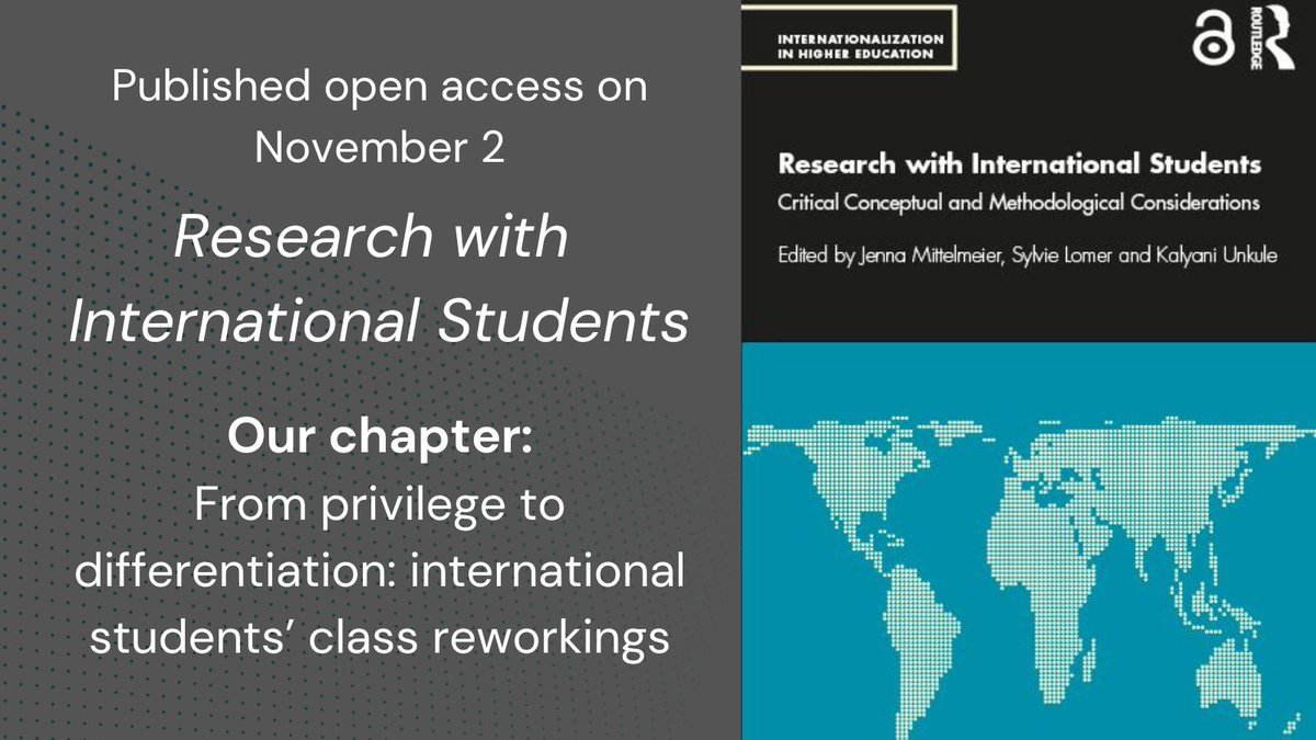 analuisa_mg's tweet photo. A book on Research with International Students is coming out. Teya Yu and I wrote a chapter and were privileged to be with other amazing scholars in the book. #RISbook
More info: 👇
https://t.co/GtK5zbKznJ
To register for the launch event: 👇
https://t.co/WXzxvFPFRL https://t.co/WFhgoBcoym