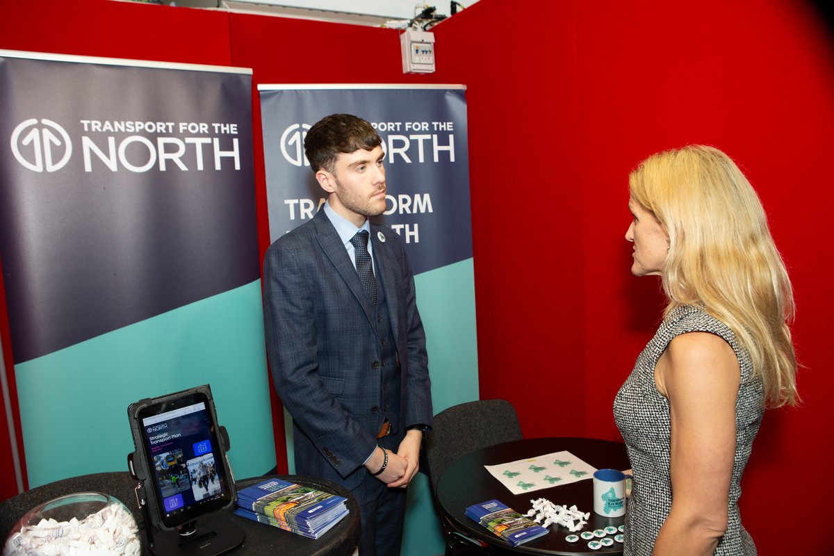 Transport4North's tweet photo. Party conference season wrapped up for us this week in Liverpool as we attended #LabConf23.
We were delighted to welcome visitors to our exhibition stand to discuss and share our vision for how we can #TransformTheNorth. https://t.co/YEiRjlzcg9