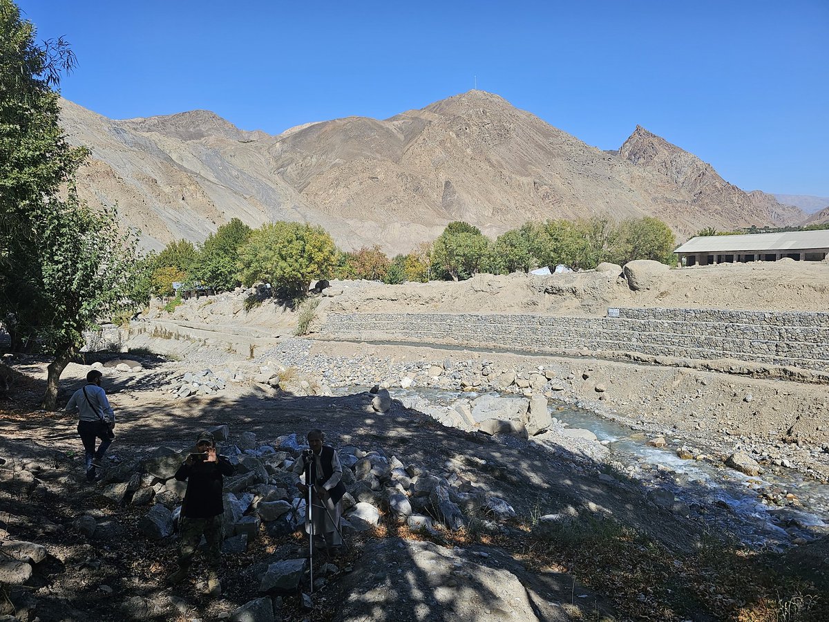 2/2 wondering about the devastation of GLOF events? An excavator appears miniscule next to a boulder that came down the mountain with flood water as recently as 2020 wiping everything in its path, including entire mountain sides. Recovery &amp; rehabilitation underway.