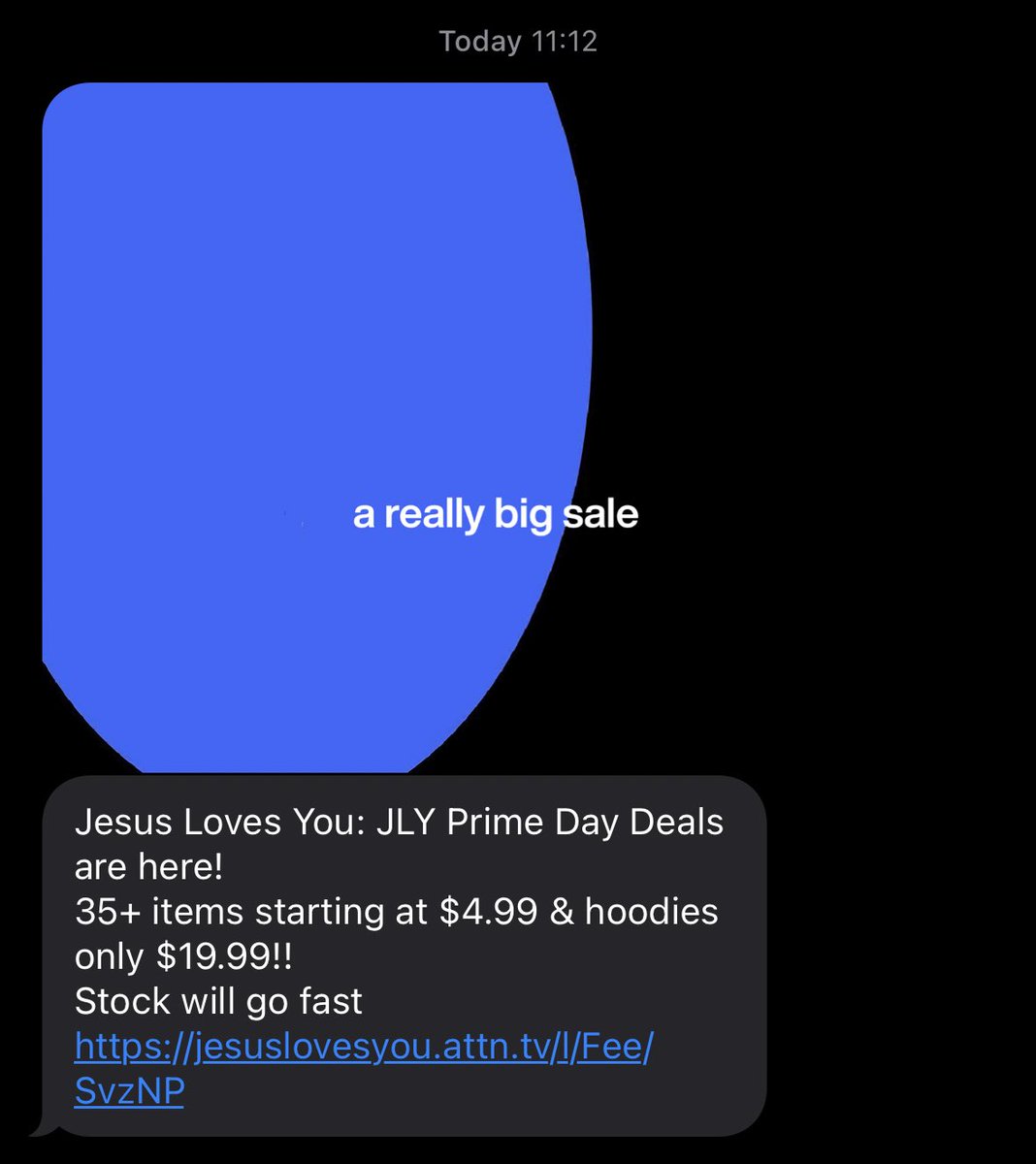 kindasophh's tweet photo. @pauljasonklein @thisisLANY the reach y’all have… just got this promo text from @jesuslovesyouco … JESUS LOVES LANY BABY 🫶🏼 https://t.co/wdeWu7yH2Q