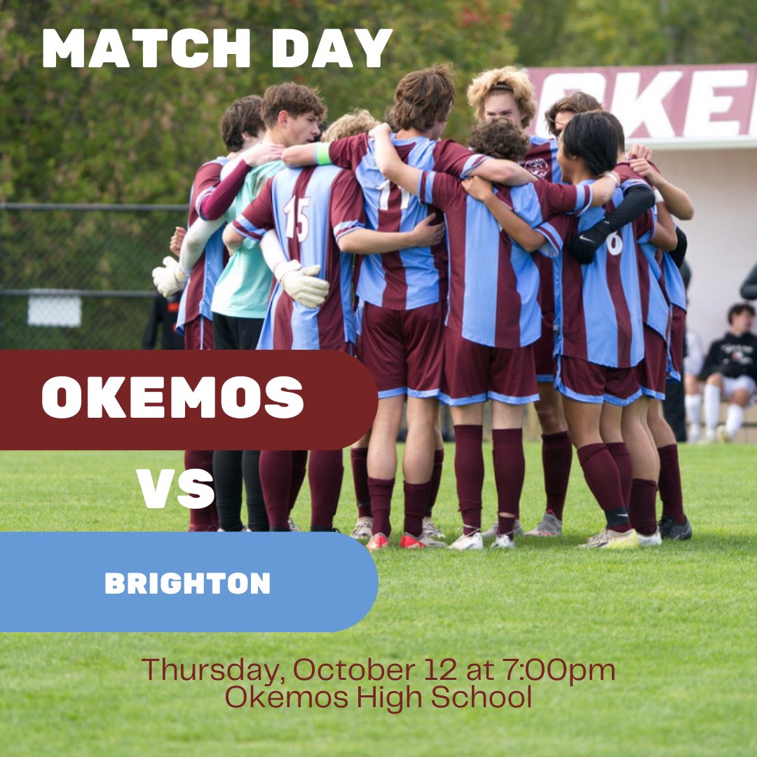 Come show your support at Okemos High School today @ 7pm as we take on Brighton in the first round of Districts! VIVA MAROON!! ⚽️