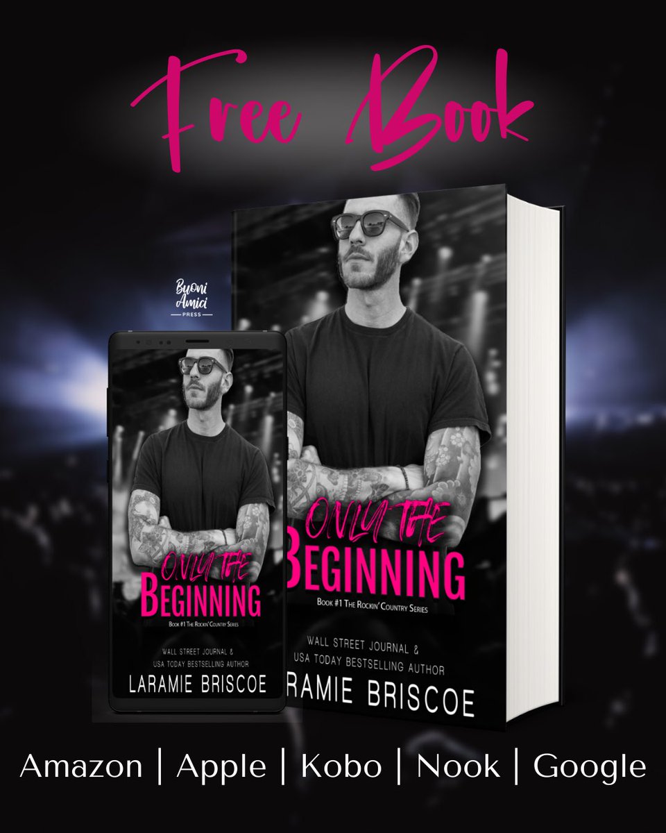 FREE BOOK!!
Only the Beginning by Laramie Briscoe

Amazon  amzn.to/3RwKHjR
Apple apple.co/46lfMuS
Nook bit.ly/3Pwk0ZS
Kobo bit.ly/3tax2oB
Google Play bit.ly/3LydwIY

#BAPpr #LaramieBriscoe #FreeBook #firstinseries #countrystarromance