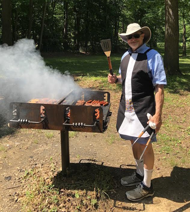 Not only do WCBC members look good in Club kits on bicycles, they also can rock aprons by the grill at a group picnic. #ThrowbackThursday #wcbcnext50 #grillmaster