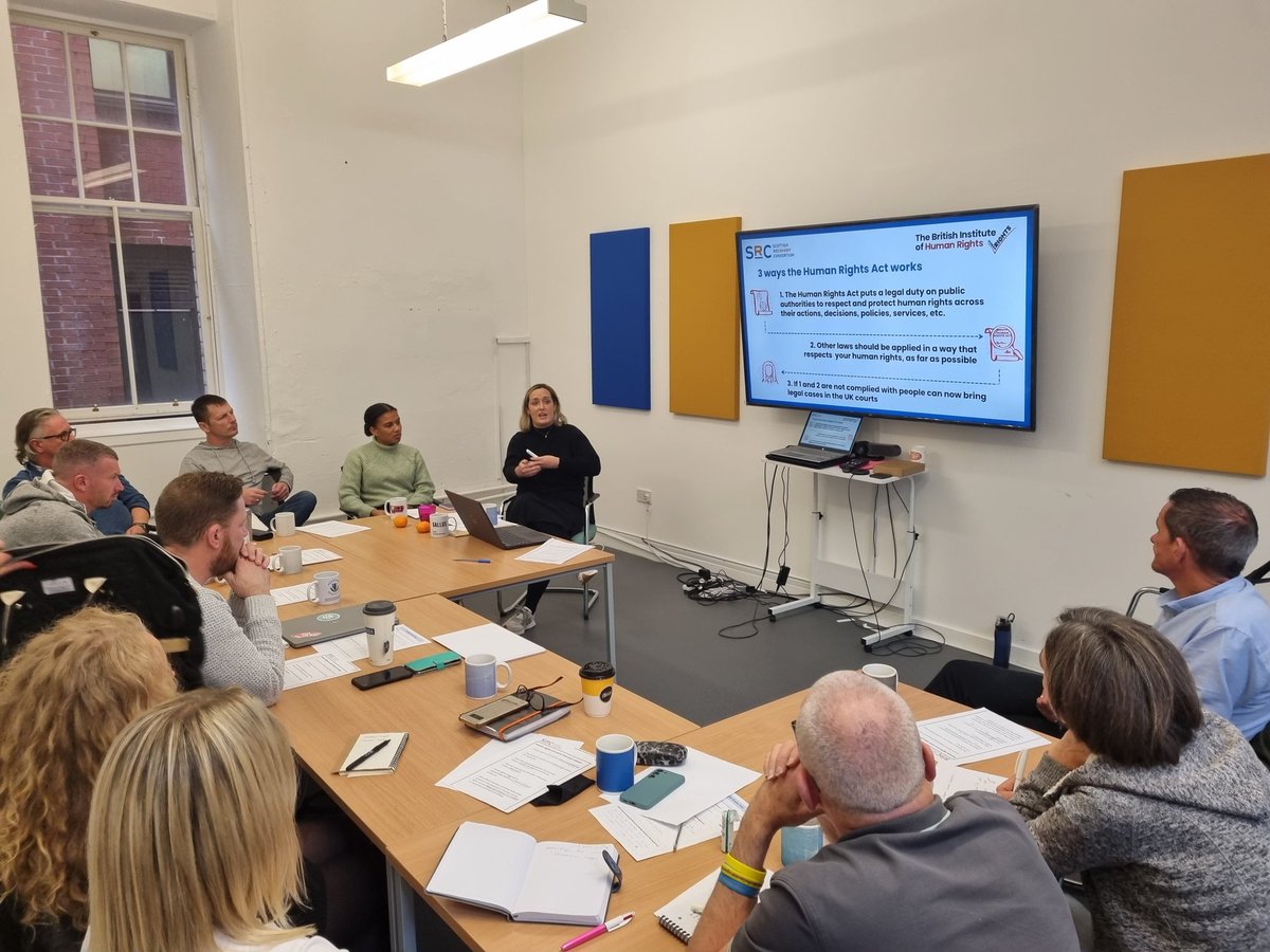 Tom_SRC's tweet photo. What a brilliant group we had for our 1st #rightsinrecovery Leadership Prog. today! Can't wait for the next session
@SRConsortium @BIHRhumanrights @SouthBeacons @NWRCGlasgow @FVrcvrycmmnty @recovery_nl @republic_AiR @DarrenA333 @HarbourAyrshire @EARecoveryHub @BordersRecovers https://t.co/xK7POrrZxP
