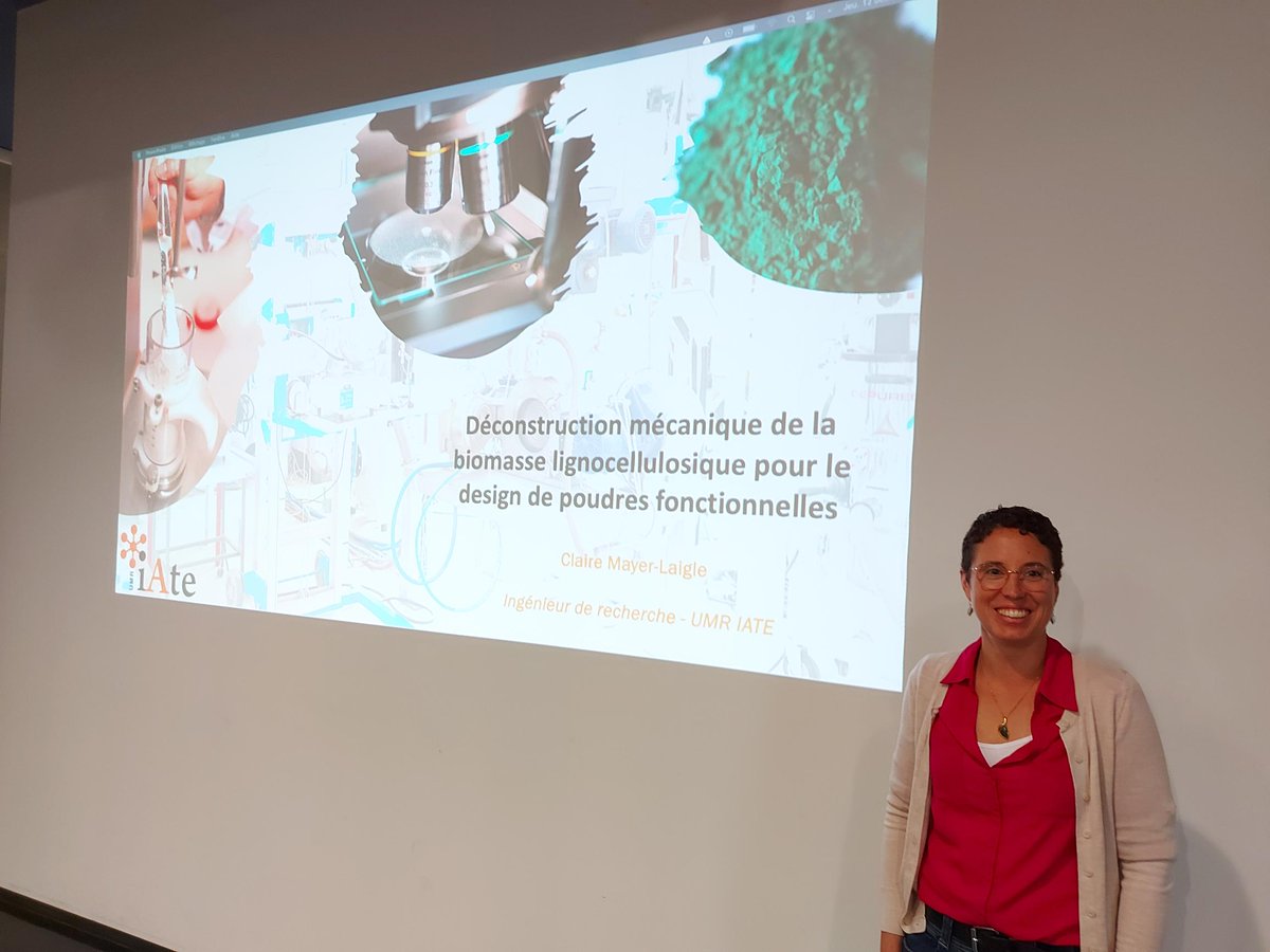 BIOMATA_Int_Lab's tweet photo. Today @Mayer_Laigle @iatela had the opportunity to visit @DrGabrielPaes's lab @FARE_Reims and to give a talk on biomass grinding and opportunities in #BIOMATA - a visit of #EDB facilities on biomass processing was also planned: 🍾for biomass! https://t.co/wdP4PIgGd5