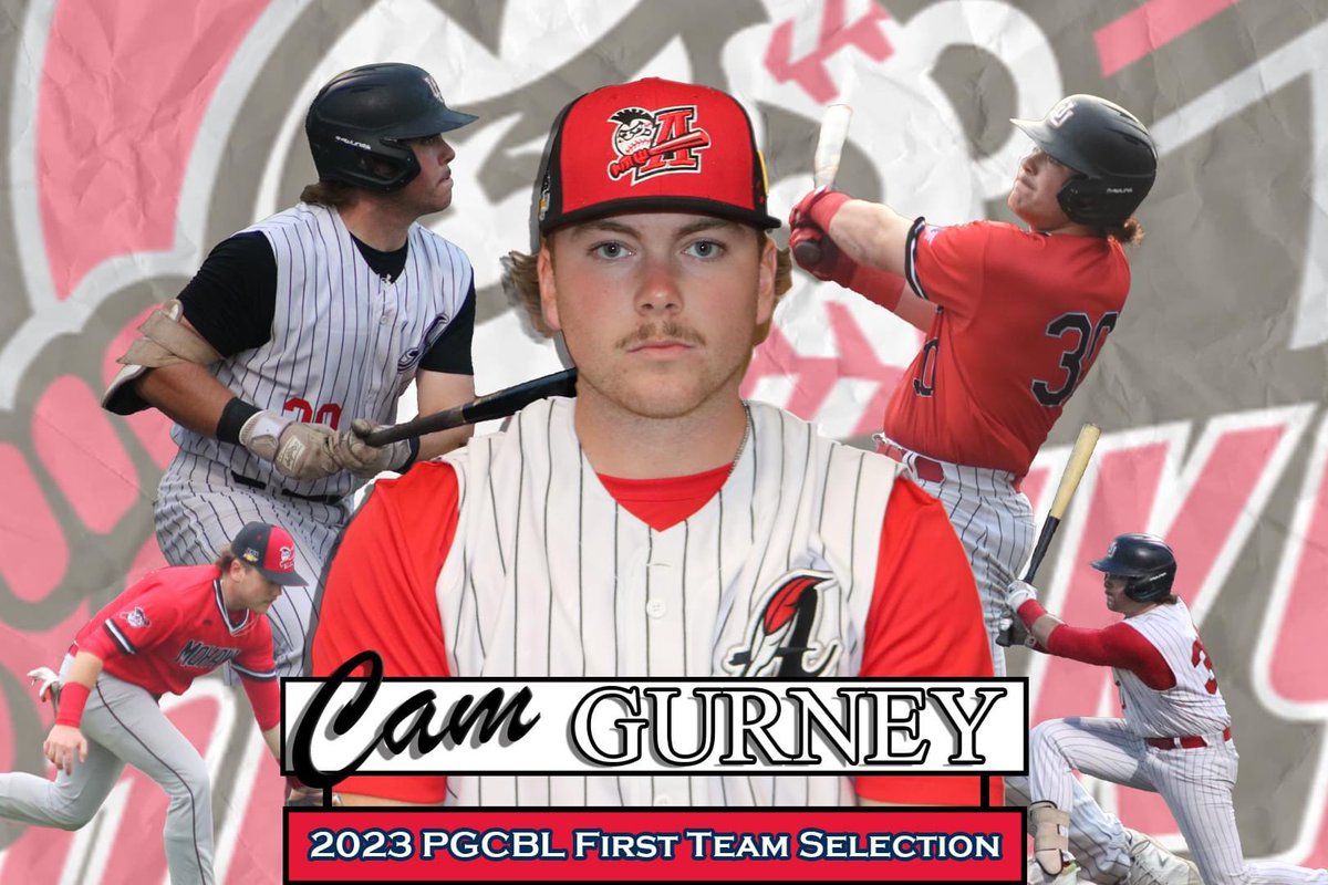Congratulations to Cam Gurney on being named the PGCBL All-League First Team Third Basemen

Gurney won the league's batting title with a .430 average in 34 games played. He hit 9 doubles, drove in 22 runs and scored 25 times