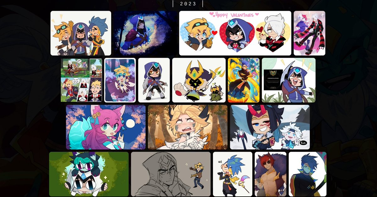 I've updated my carrd with all my recent art and wowee it all looks great together
✨https://t.co/jGLrn8thNO✨ 