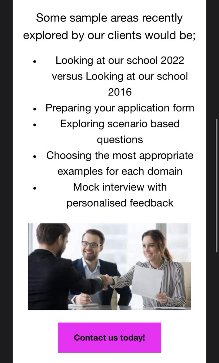 Applying for an AP post ? Thinking of being a Deputy Principal? Principal job interesting you? Get in touch ! #edchatie