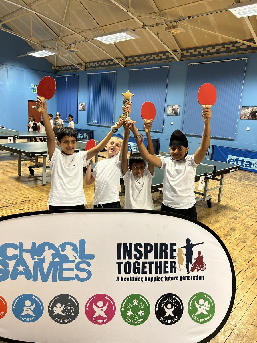 KMPAsport's tweet photo. What a fantastic day for the yr 5/6 boys and girls @kestrelmead. The boys were crowned winners of the @InspireTogeth3r table tennis event and now progress to the county finals. As for the girls team, they battled hard but narrowly missed out, finishing second. Well done all! 🏓 https://t.co/bUW2zxXAJO