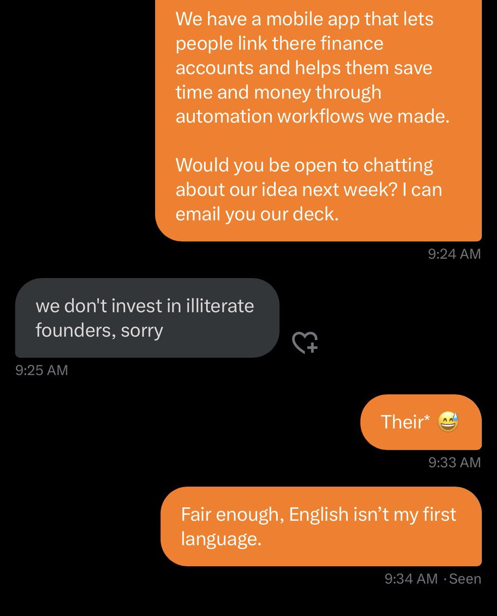f6ary's tweet image. This VC is **passionate** about helping immigrant founders. 

The irony… you can say no w/o being an asshole