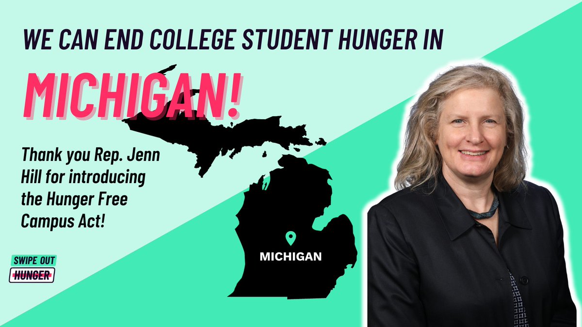 Thank you to Rep @jmhill926 (+ 26 cosponsors!) for introducing the #HungerFreeCampus Act in Michigan! 🙌 Students & pantry staff from across the state shared powerful testimonies at the House committee hearing yesterday 💪 Together, we can end student hunger in MI!