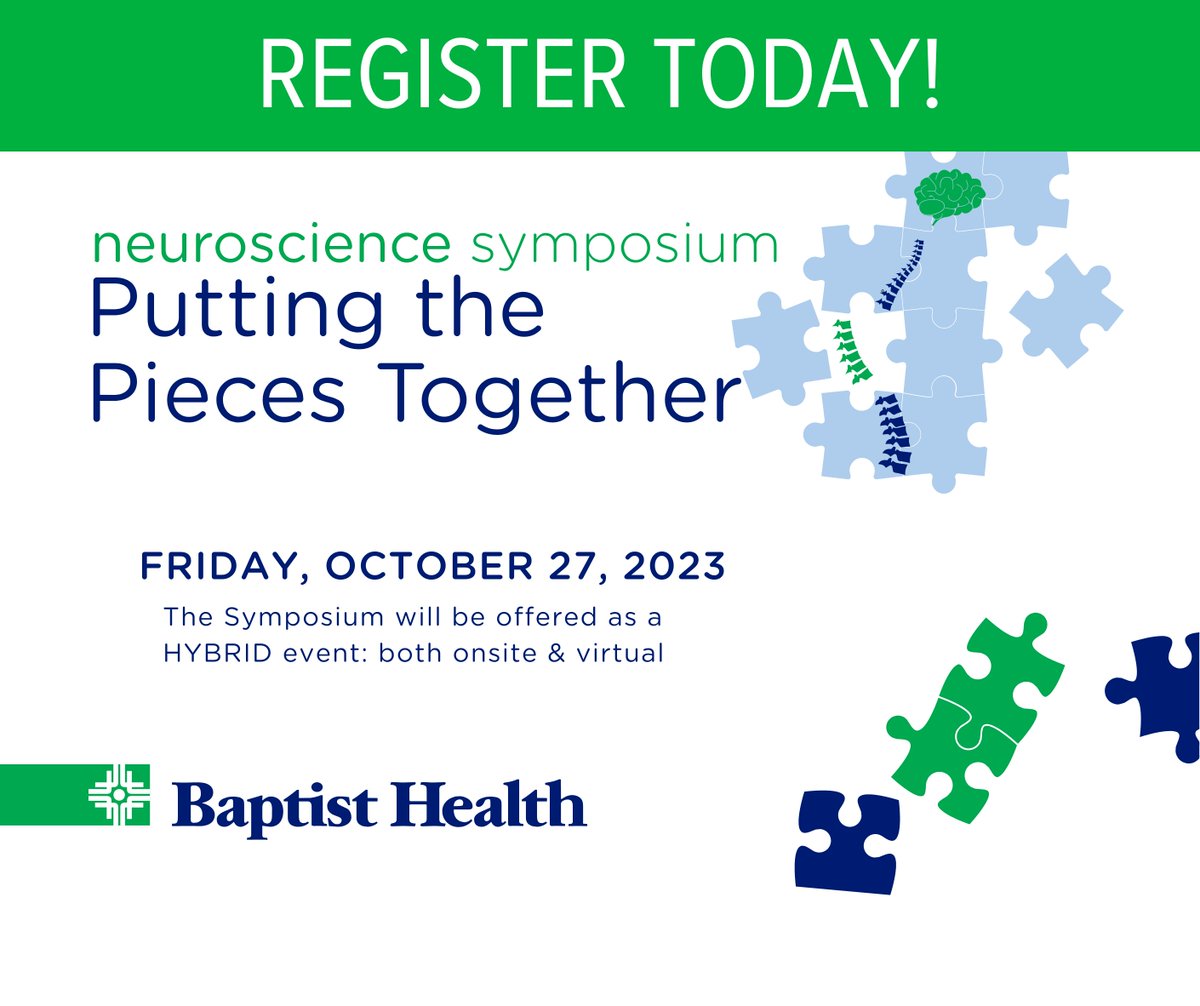 Baptist Health Medical Center-Little Rock and Baptist Health Neuroscience Center invite healthcare professionals to participate in the 1st Annual Baptist Health Neuroscience Symposium on Friday, October 27, 2023. Register here bit.ly/bhneuroscience…