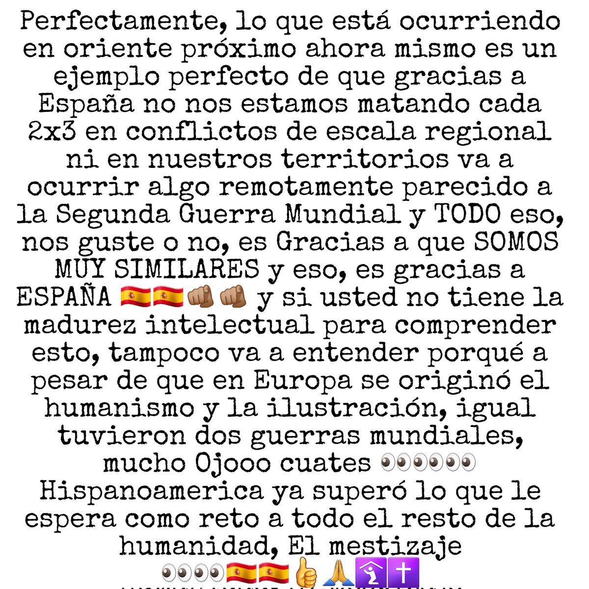 CusDosantos's tweet photo. Viva la Hispanidad, su legado y el Meztizaje 🇪🇸💕✝️🛐 https://t.co/2U3MEsEXk9