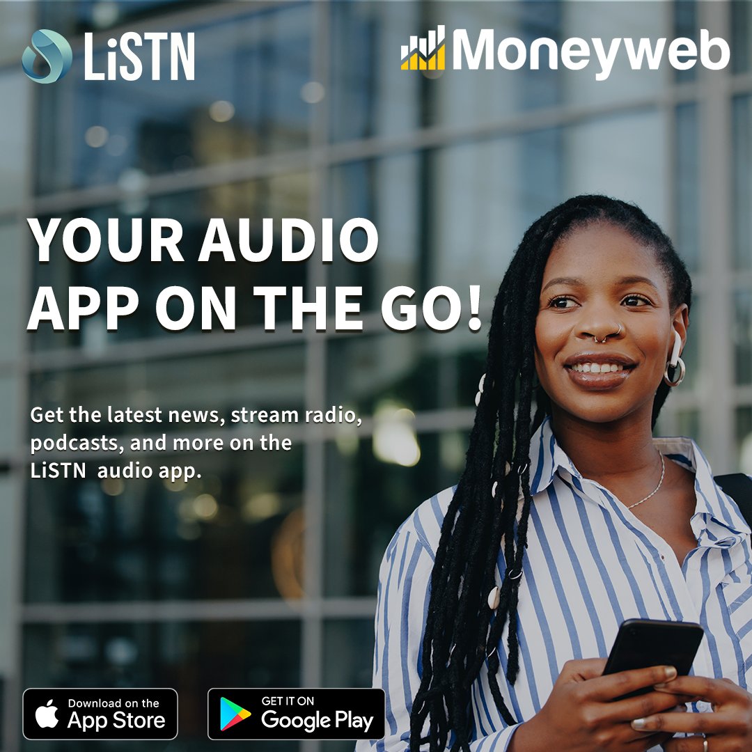 Moneyweb's tweet photo. Discover LiSTN, your new companion audio app!
Your gateway to a world of audio, from favorite radio stations to news and captivating podcasts.
LiSTN to what you want, when you want. Download it now https://t.co/4CFNwFmkce it’s free!
#LiSTN #AudioApp #EverywhereYouAre https://t.co/P0sMFqjoQ3
