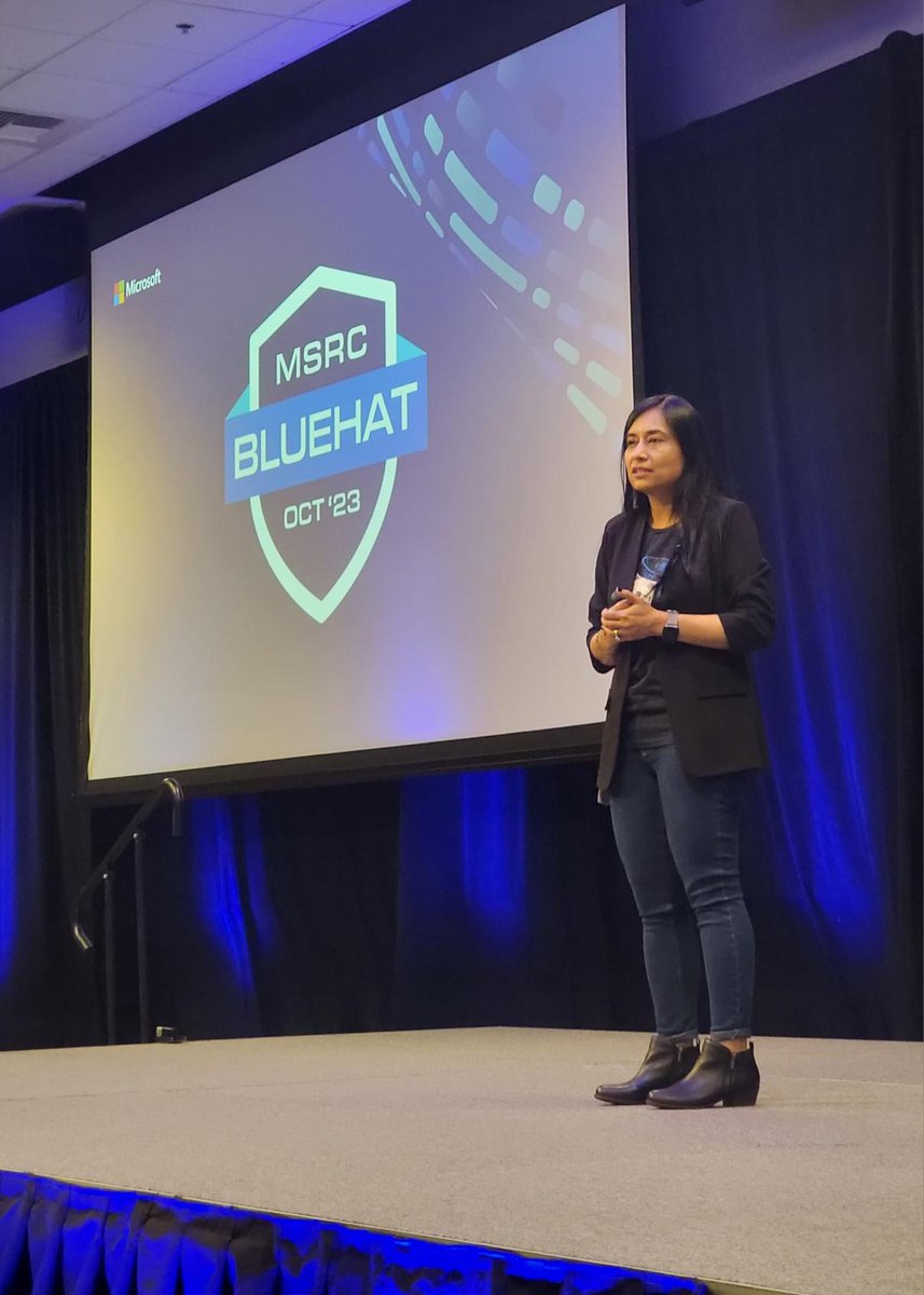 Aanchal Gupta @nchlgpt, Deputy CISO and CVP at Microsoft, announced the new AI bounty program with awards up to $15,000 as part of the #BlueHat Day 2 Keynote. Learn more in our blog post: msft.it/60129twxk