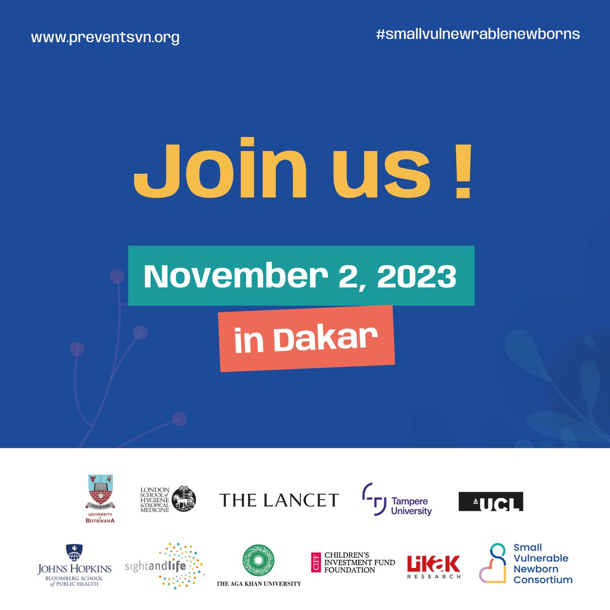 LikakResearch's tweet photo. 📢 Join us on November 2 for the launch of @TheLancet Series on Small Vulnerable Newborns in Dakar. 

Let's prioritize #MaternalHealth and overcome the challenges facing Small Vulnerable Newborns.

#SmallVulnerableNewborns #LancetResearch #LikakResearch 

@TampereUni 
@CIFFchild https://t.co/QuUigiM3S0