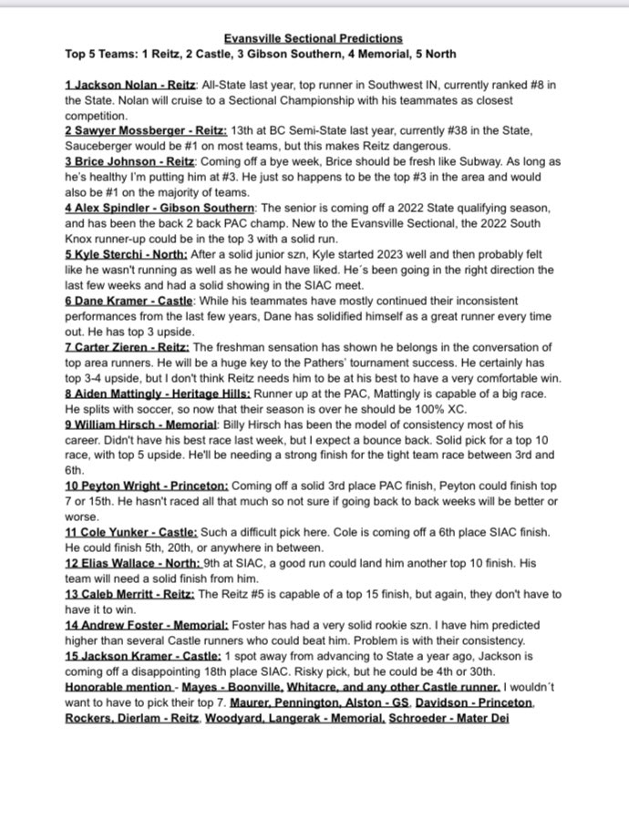 Evansville Boys Sectional Predictions sure to be wrong:
