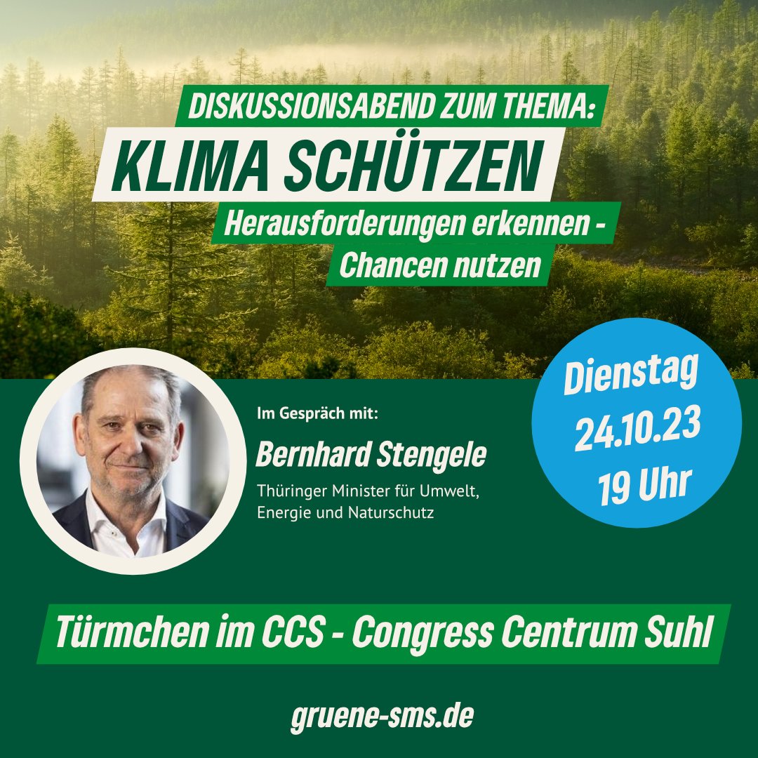 B90Sms's tweet photo. Save the Date! Klima schützen – Herausforderungen erkennen – Chancen nutzen! #Veranstaltung #Land #Thüringen #stengele #grüneth
 https://t.co/G9UrpIcyFF https://t.co/Acrdm4jCPJ