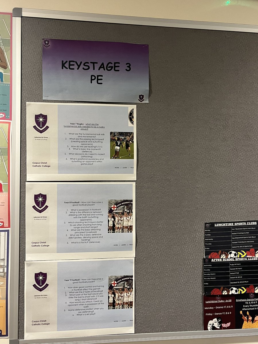 Miss_Strain_PE's tweet image. When your focus is the “big question” all questions for each lesson for the new sport starting next week, are up on the board for the students to see  #bigquestion #newsport #priorlearning #alwayslearning