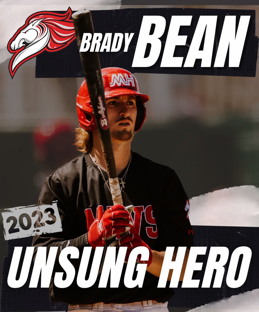 🏆UNSUNG HERO AWARD🏆 Introducing our 2023 Unsung Hero, Brady Bean! It's not just about the numbers, but Brady's 0.313 batting average, 8 home runs, 211 at-bats, and 35 RBIs certainly speak to his skill.