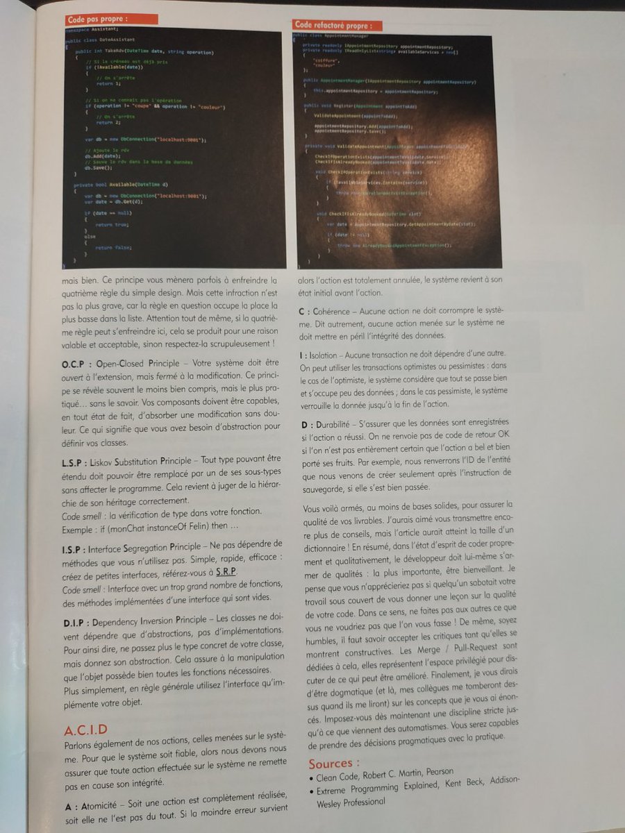 gaby_wald's tweet image. Magazine #programmez @progmag sur le #CleanCode et la qualité du code (automne 2022)

#Qualité #CleanCode #Code

programmez.com/magazine/artic…