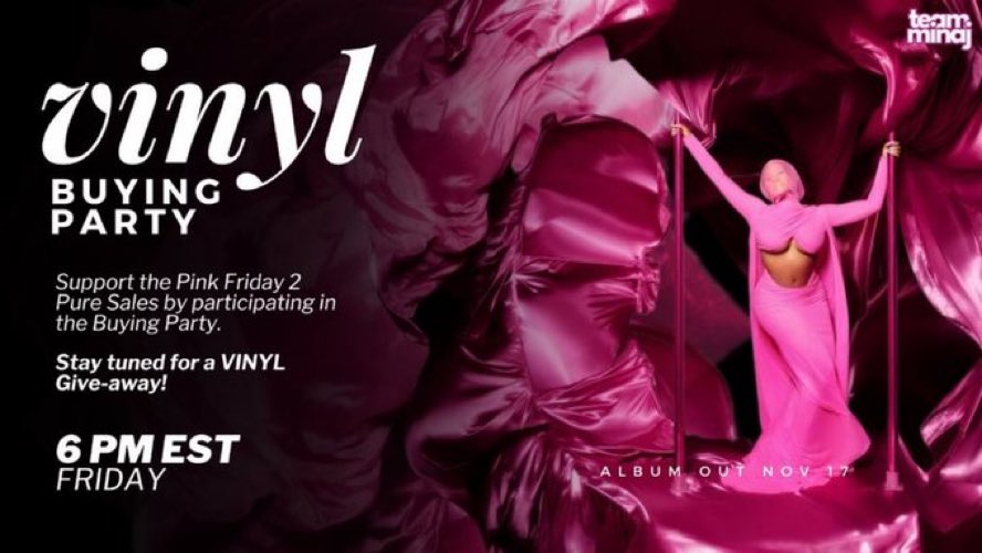 VINYL BUYING PARTY — TOMORROW @ 6 PM EST 

— RT + TURN ON NOTIFICATIONS