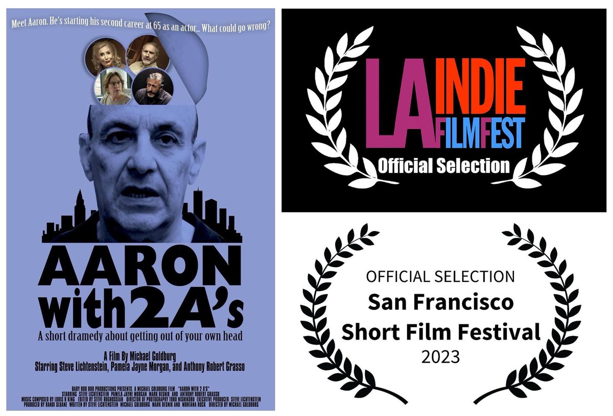 michaelgoldburg's tweet photo. Excited to screen our award-winning AARON WITH 2 A’S at these 2 venerable West Coast festivals: @LAINDIEFilmFest on Sat Oct 14 at 6pm in “Shorts Program 14” &amp; SF IndieShorts by @SFIndieFest virtually today thru Oct 22. Check us out! https://t.co/39BJ3tzceN
https://t.co/b1eoehYVuE https://t.co/Mu0wR5BnwV