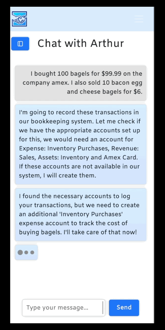 fdo_ai's tweet photo. Hate bookkeeping? We can help. 

Arthur by @fdo_ai. Coming soon. Demo:https://t.co/J5v5g3P0MA https://t.co/KtilOFbsvw