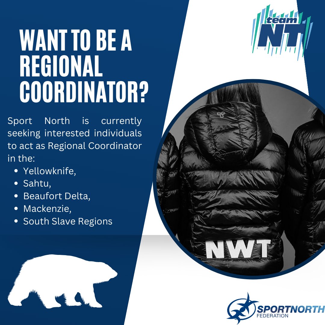 Interested parties can submit a letter of intent outlining their background and experience, as well as 2 references by October 12 to Rita Mercredi, via email at rmercredi@sportnorth.com
Questions can be directed to Rita: 1-867-669-8326 
DEADLINE IS TODAY (OCT 12)