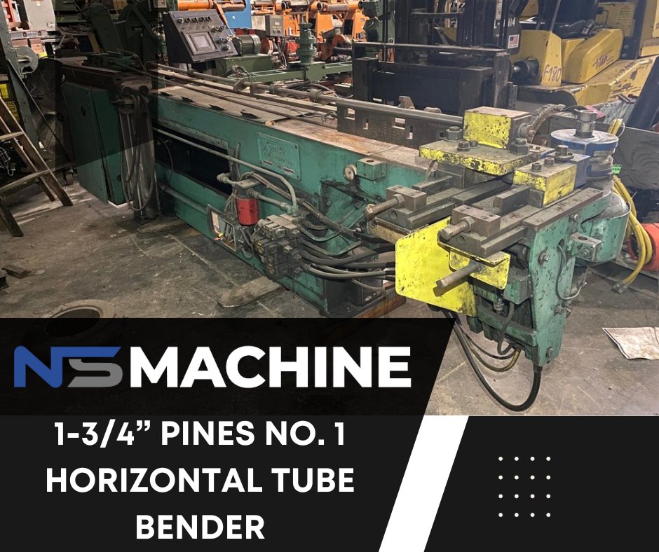 machine_ns's tweet photo. This Pines No. 1 Horizontal Tube Bender has a maximum capacity of 1-3/4” diameter tube. It is equipped with an NC control pedestal and comes with miscellaneous bending dies.
#industrial #machine #machinist #machinery #madeintheusa https://t.co/RrFAkODHvN