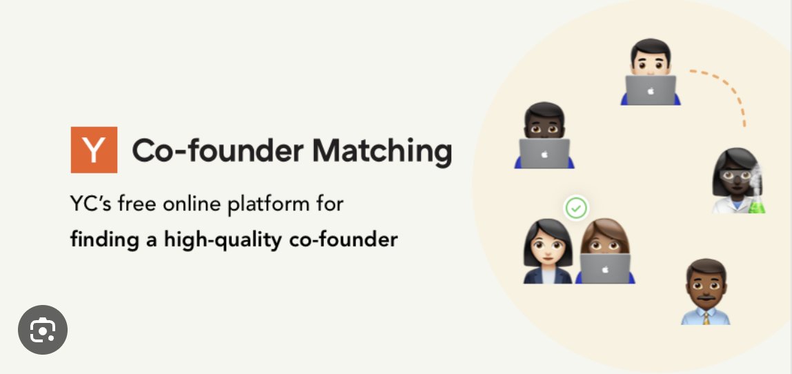 pratyush_pratsy's tweet photo. 🚀 Finding the perfect co-founder for your startup just got easier! Explore Y Combinator's Co-Founder Matching Program - all from the comfort of your own space! 💼🌐

#Entrepreneurship #startup #Cofounder #YC

https://t.co/CEM3qDDams https://t.co/YjZpprwPZw