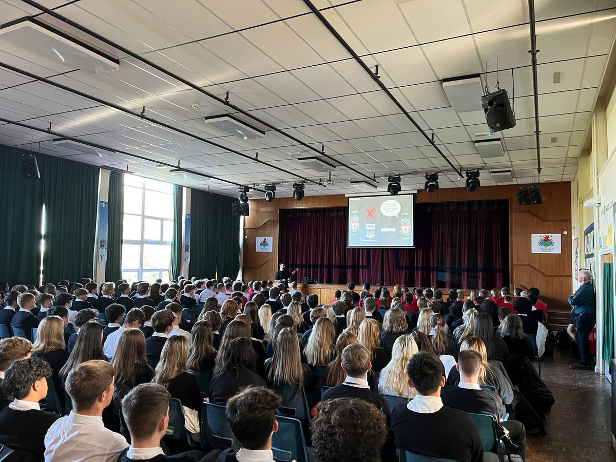 It was great to have ex-pupil Kyle Taylor back today to speak to the @eirias students. His presentation was very engaging and honest about the resilience he has had to show on his journey from Eirias to being a PhD student to s&amp;c coach at Liverpool FC. Thanks Kyle 💪🏻