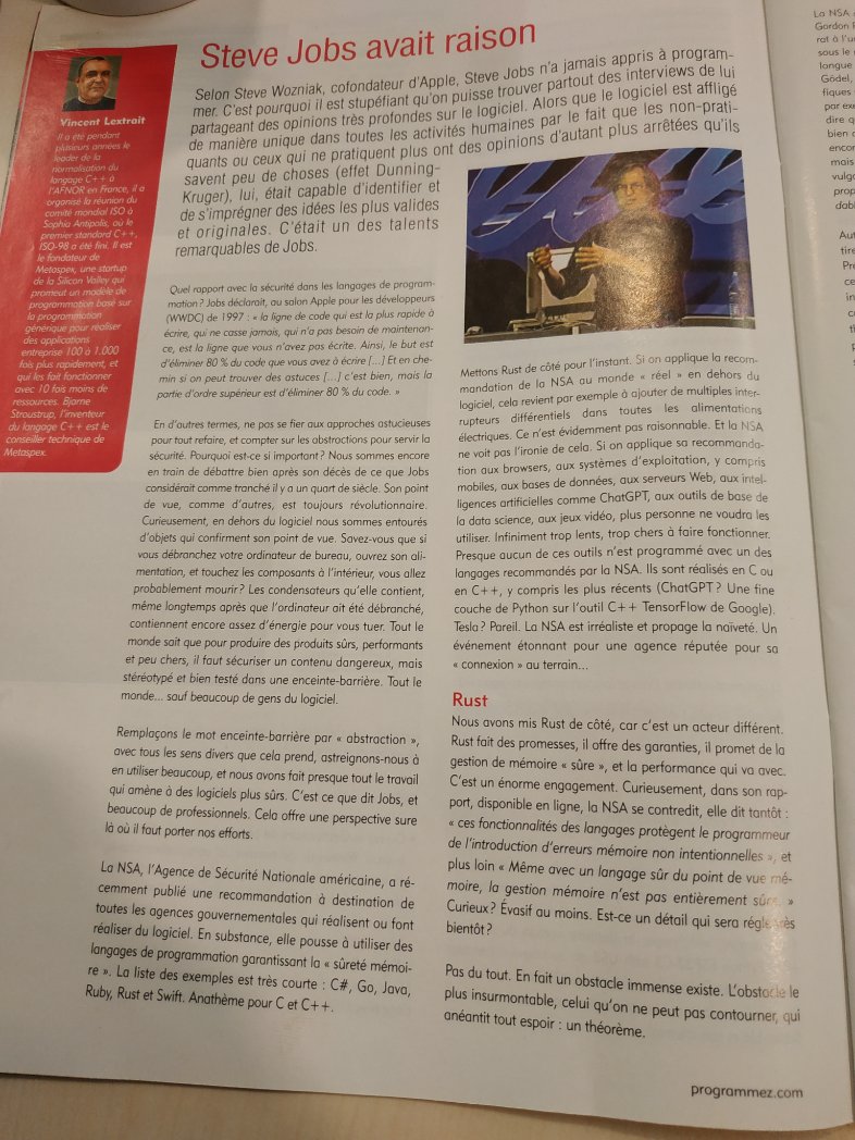 gaby_wald's tweet image. Sur @progmag #Programmez : &quot;Steve Jobs avait raison !&quot; #CyberSécurité 

#Conception #Algorithme #Analysr

programmez.com/magazine/artic…