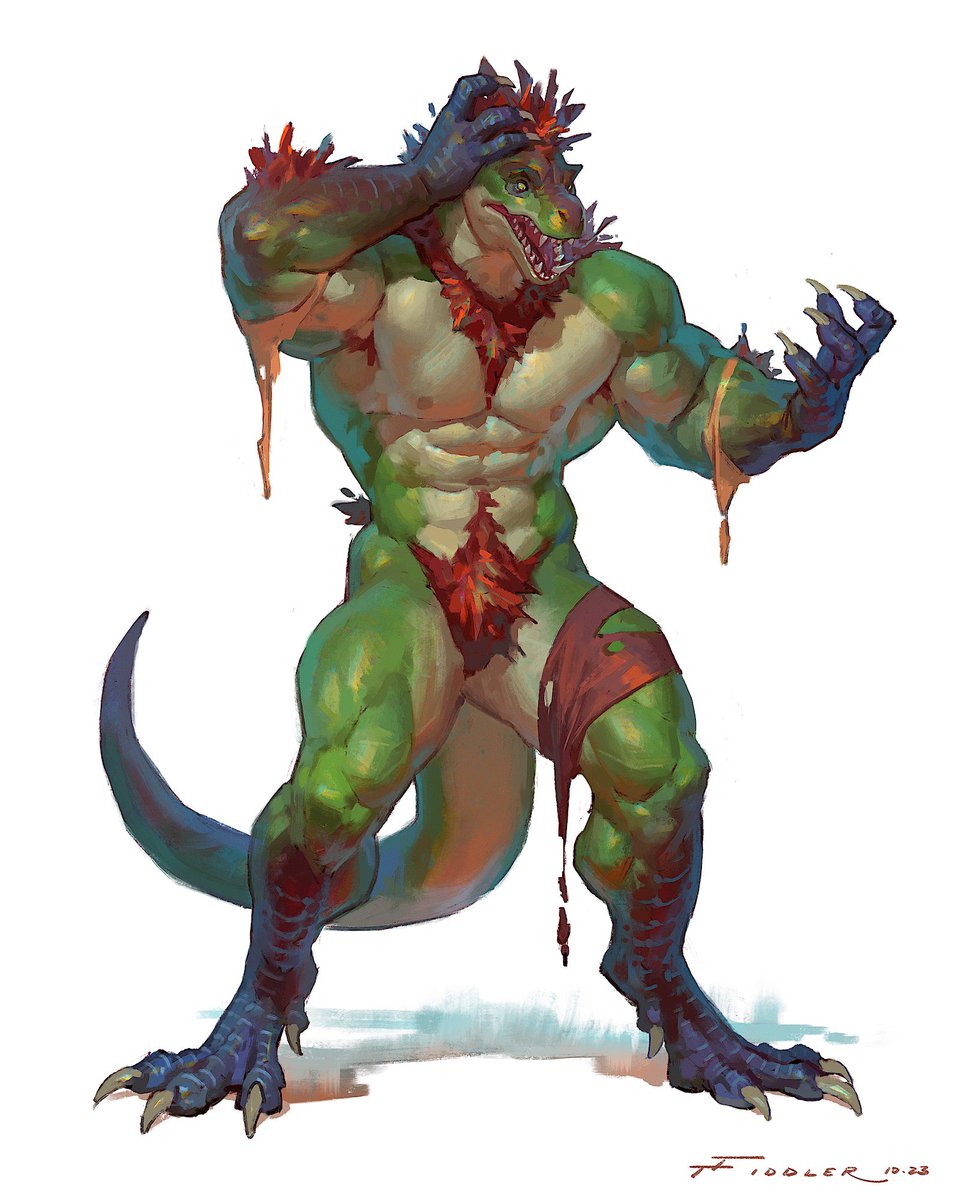 Day 12 of Weretober 2023! Dinosaur 🦖