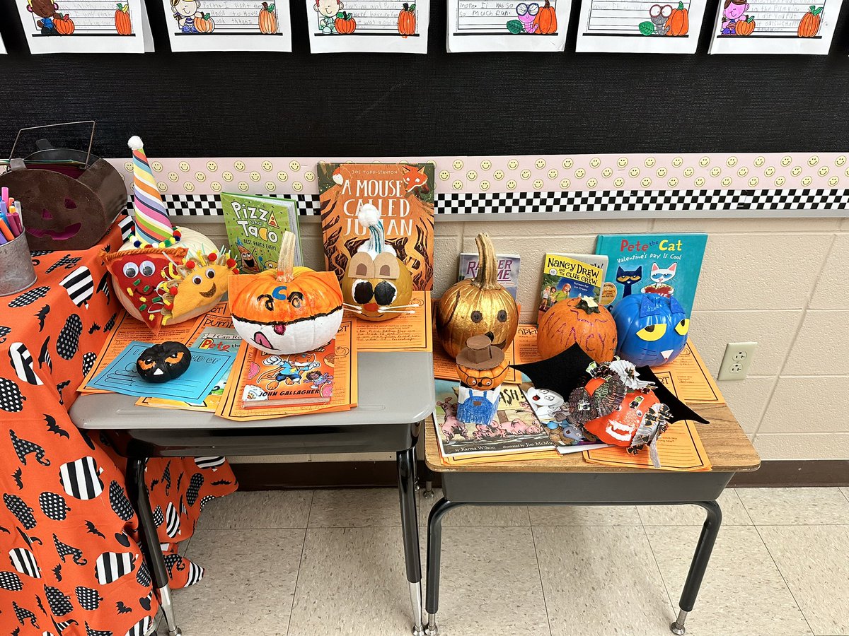 Book characters coming to life through pumpkins! Our 3rd graders are super talented and learned a ton about these characters! #castliopride