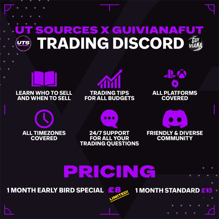 UTSources's tweet image. WE GO AGAIN 

🚨Who wants a trading discord spot for FREE?   

 - RT ♻️
 - 1 winner in 1 Hour!   

#EAFC24